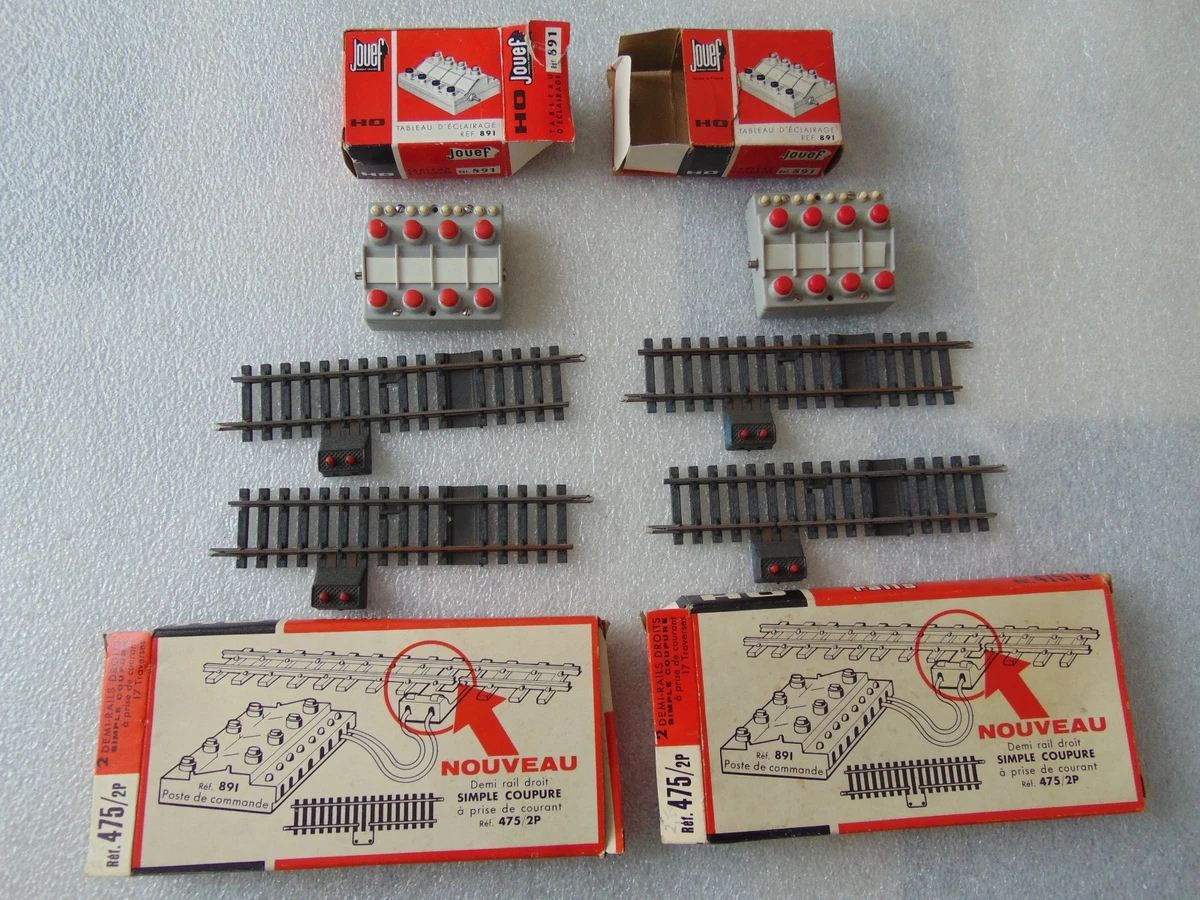 Lima HO 6 Rail Courbe + 6 Rail Droit Vintage Modelisme Ferroviaire