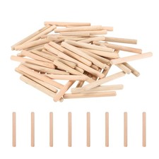 95 Pcs Wood Dowel Pins 5/16" x 3" Fluted Wooden Dowels Hardwood Pegs