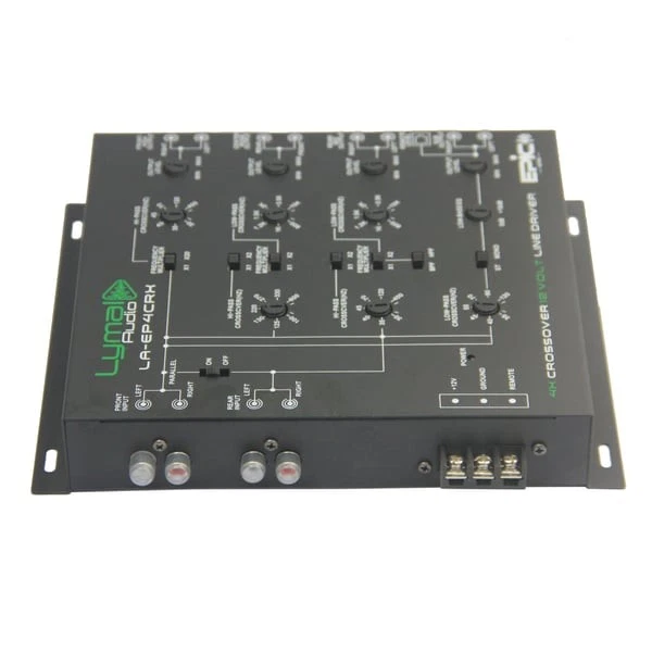 Crossover electrónico de audio para automóvil de 4 vías Lymal Audio 4 entradas y 8 salidas 12 voltios Foto 3 de 4