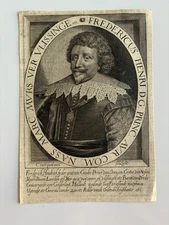 Antique Engraving – Frederick Henry, Prince of Orange Stadtholder Dutch Republic