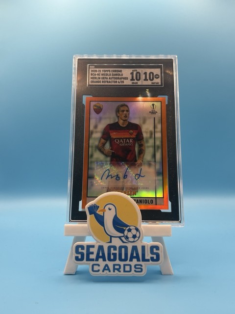 2020 Topps Merlin Chrome UCC Nicolo Zaniolo Orange /25 SGC Gem Mint 10 Auto 10