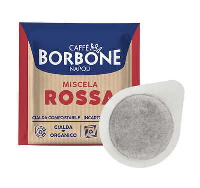 Espresso Pods, Miscela Rossa Red Blend, Dark Roast ESE Pods - 150 Count