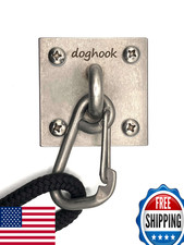 Doghook Canine Hitch Secure Dog Leash Parking Indoor Outdoor Wall Hook EZ Clip T