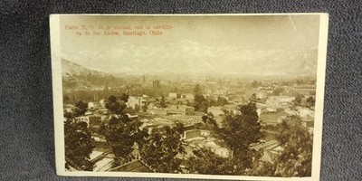 1924 Santiago Chile Stamp Picture Postcard US Geological Survey DC Antique L11