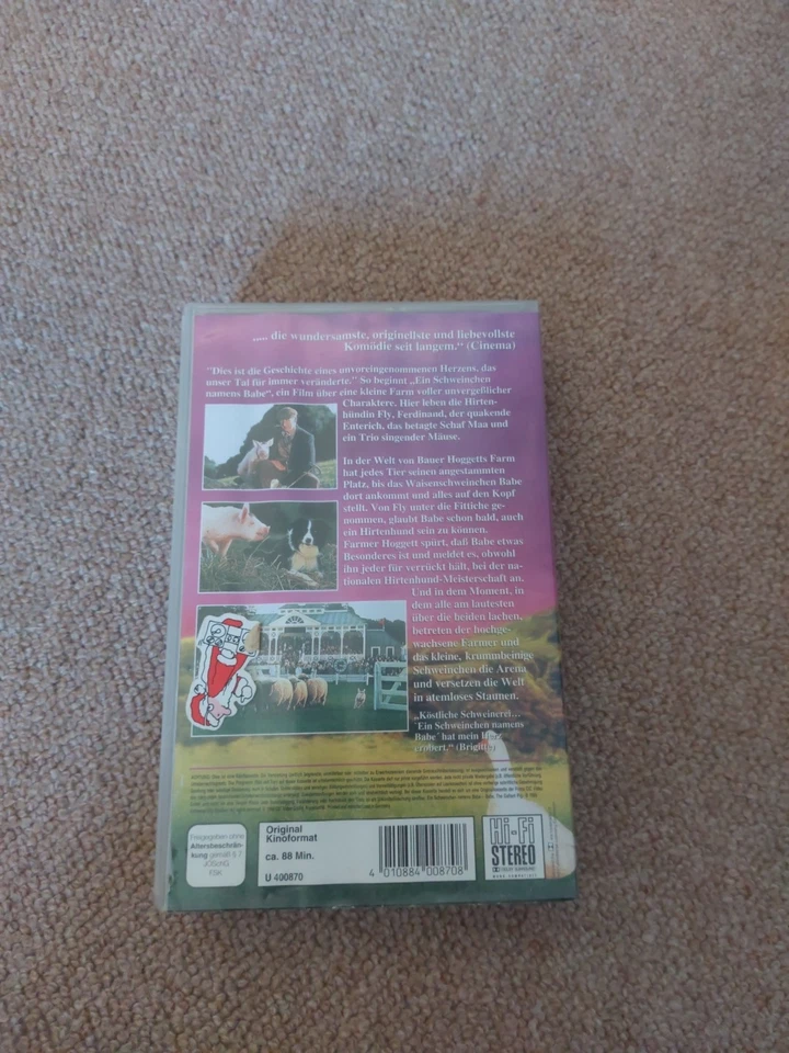 Ein Schweinchen namens Babe / VHS Video Kassette - Bild 2 von 3