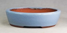 Tokoname Oval Bonsai Pot by Eimei (Yozan kiln), #41T38K : 155*125*H42mm