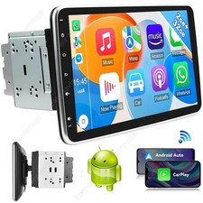 Rotatable 10.1" Android 15 Touch Screen Car Stereo Radio GPS WIFI BT Double 2DIN