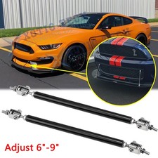 Para Ford Mustang Ajustar 6"-9" Negro Puntal Barra Parachoques Delantero Alerón Labio Barras de Labio
