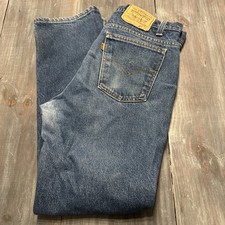 VTG 80 s Men s Levi s 509 Jeans Orange Tab Medium Wash 33x31 Distressed USA