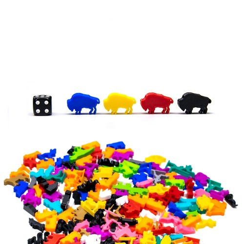 Buffalo Animal Tokens for Board Games - Board Game Accessory Meeple Upgrade - Foto 1 di 6