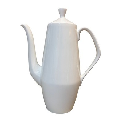 ROYAL WORCESTER BONE CHINA Mid-century ''Snow'' Scandi-inspired MCM Coffee Pot