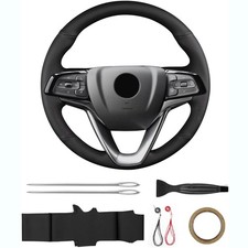 For Buick 2022 Enclave Steering Wheel Cover Hand-Stitching Leather Wrap