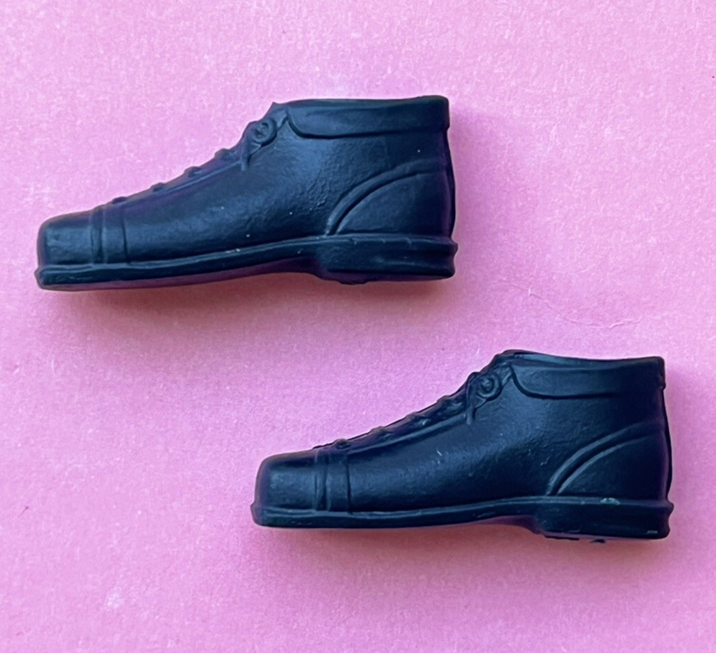 Vintage Ken Barbie Doll Shoes 1971 The Skiing Scene Navy Blue Squishy 1438 Japan