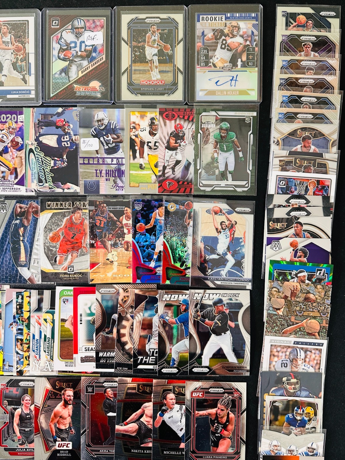 HUGE Sports CARD LOT! Jersey AUTO RC PRIZM Luka Doncic, Stephen Curry, Tom Brady view 4