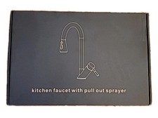 Matte Black Kitchen Faucet Pull Down Sprayer 360  Sink Tap High Arc, Long Hose