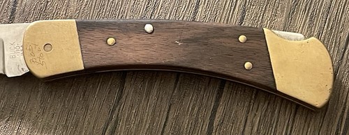 CUCHILLO BUCK VINTAGE AÑOS 70 EE. UU. - 110 2 PUNTOS - CUCHILLO DE CAZA PLEGABLE CON BLOQUEO 4 PINES - Imagen 5 de 7