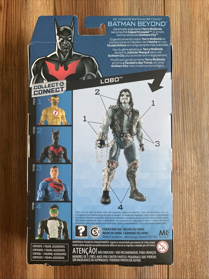 Boneco Mattel DC Comics Multiverse BATMAN BEYOND Collect & Connect Lobo • NOVO - Imagem 2 de 2