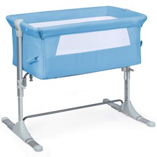 Baby Bedside Crib, Portable Travel Sleeper Bed Side Bassinet w/Carrying Bag, ...