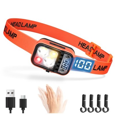 DARKBEAM LED Headlamp High Lumens USB Rechargeable Dual Light Headlight for H...