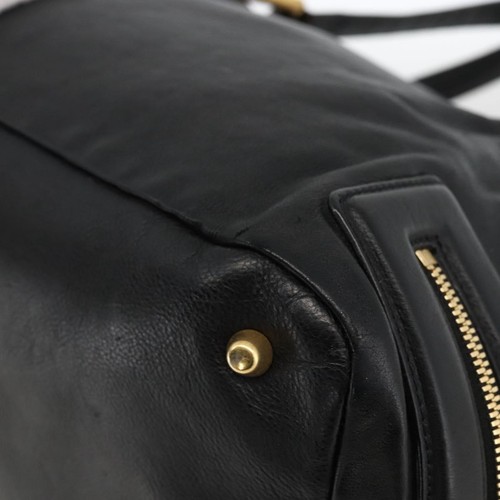 Chloe Hand Bag Leather Black Gold Auth BA11087 - Afbeelding 12 van 24