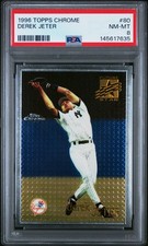 1996 TOPPS CHROME #80 DEREK JETER PSA 8