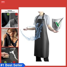 Waterproof Apron 40 Inch Heavy Duty Vinyl Bib Aprons for Dishwashing Cleaning
