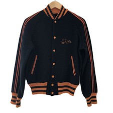 70S Empire Men'S Clothing Jacket Varsity Size S Black Orange B Rank No.rs1114