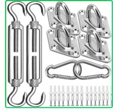 Sun Shade Sail Fixing Kit, M6 Heavy Duty Sun Sail Shade Hardware Kit, 304
