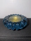 Vintage Murano art glass Decorative ashtray bowl gold flake interior