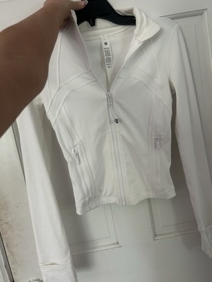 lululemon athletica White Full Zip Define Jacket w/ Zipped Pockets Size 2