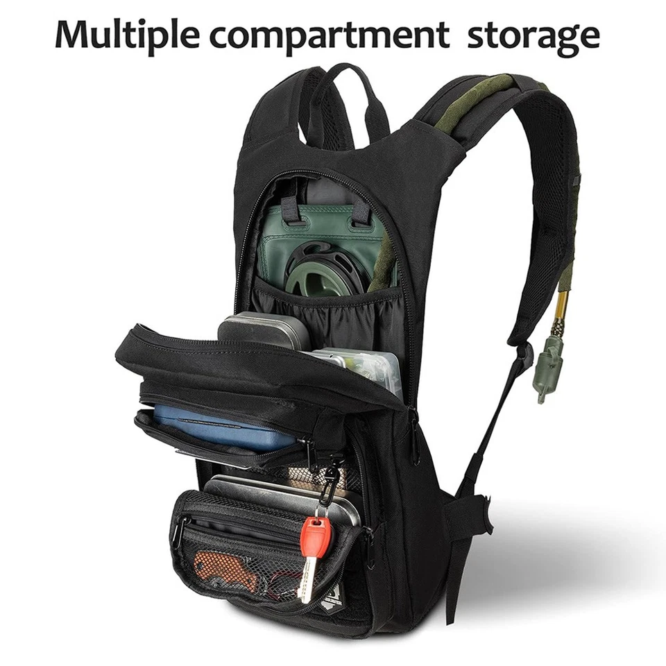 7L Trinkrucksack Rucksack Fahrradrucksack Wanderrucksack mit 3L TPU Trinkblase - Bild 4 von 4