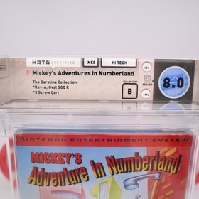 NES Nintendo MICKEY'S ADVENTURES IN NUMBERLAND - WATA GRADED 8.0 B NEW & Sealed!