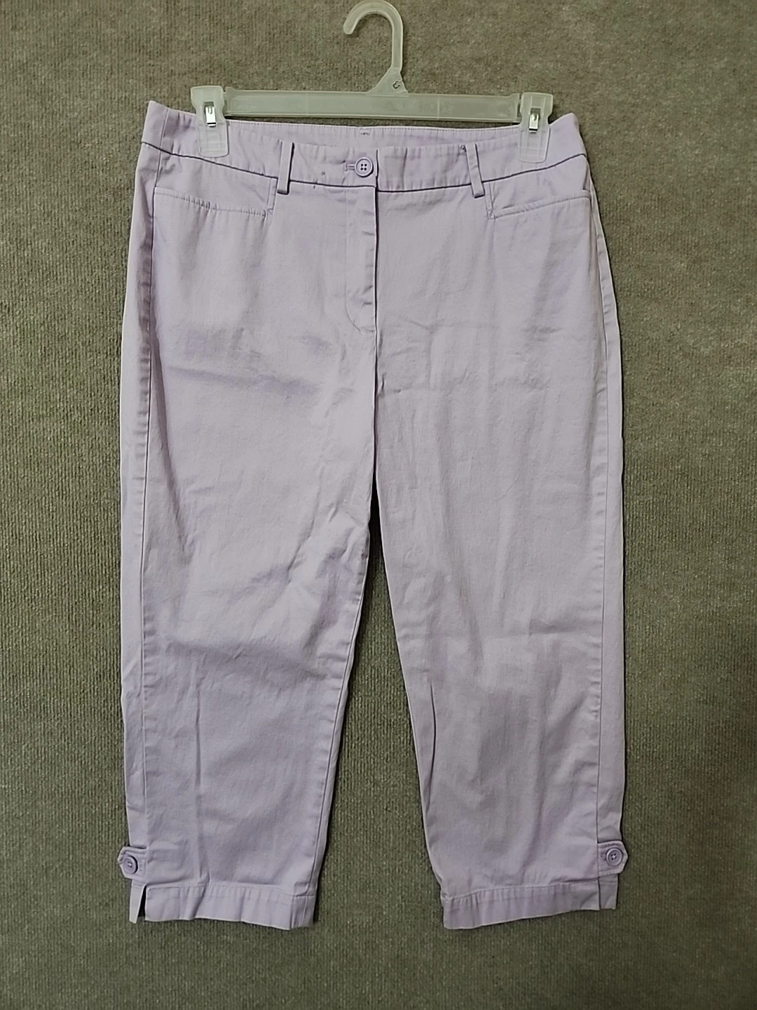 Talbots Perfect Skimmer Pants Womens 12 Purple Cotton Stretch