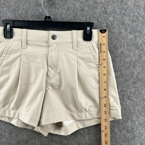 Amerian Eagle Womens Faux Leather Trouser Shorts Cream Size 0 - Picture 3 of 9