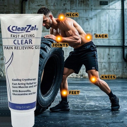 ClearZal Pain Relieving Gel Fast Acting Cooling for Sore Muscles and Joints 1 x - Picture 7 of 7