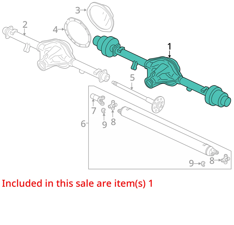 Conjunto eje trasero chevy express 1500 03 04 05 06 07 08 Foto 3 de 4