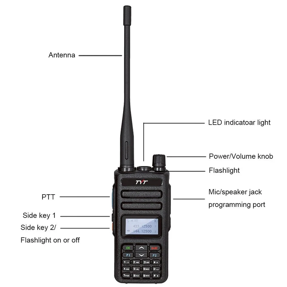 TYT MD-750 Digital Radio 5W Dual Band 136-174/400-470MHz Two Way Walkie Talkie - Image 3 of 4