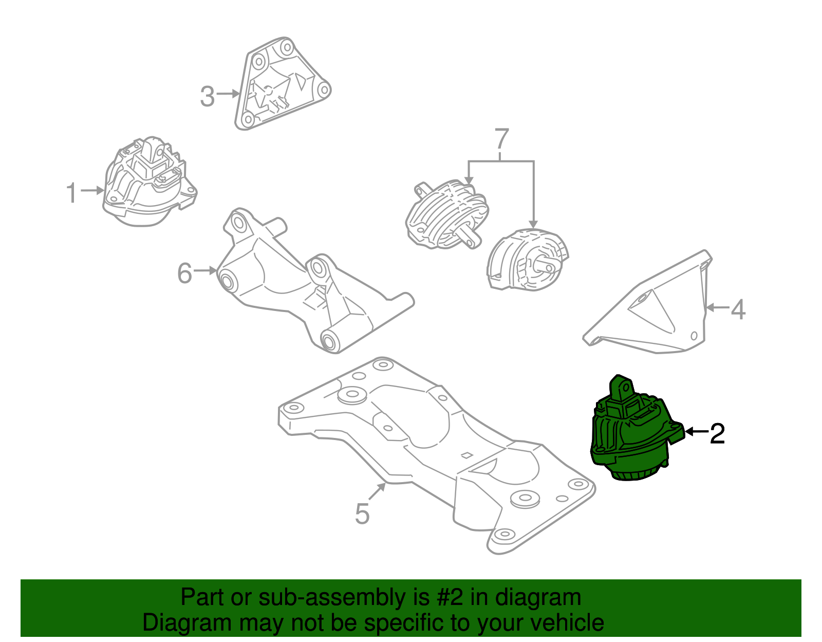 Genuine BMW Motor Mount 22116851263 eBay