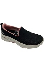 Skechers GOwalk Arch Fit Vegan Washable Mesh Slip-Ons Ocean Black/Pink