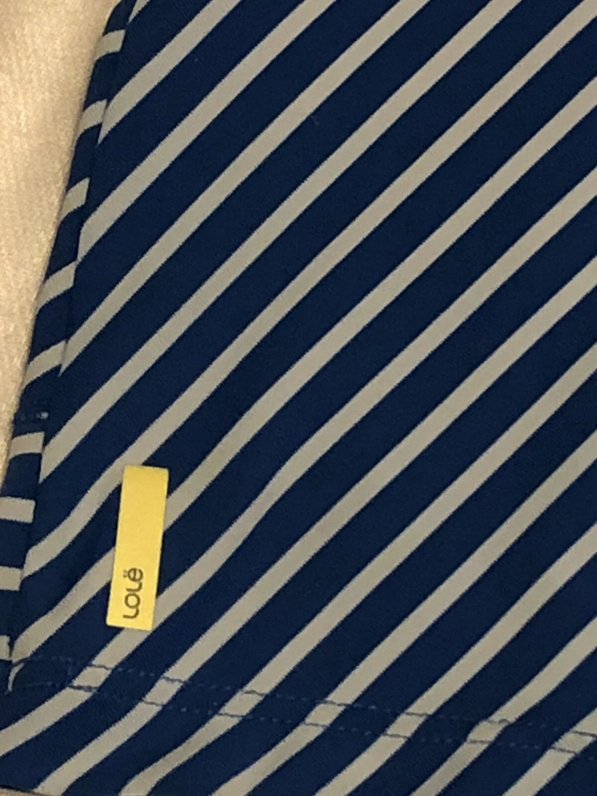 lole short sleeved striped 4 way stretch shirt