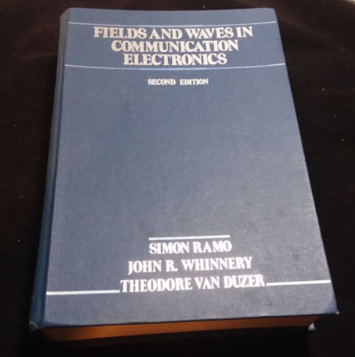 Fields and Waves in Communication Electronics Hardcover Book 2nd Edition Ramo