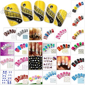 Unicorn Rainbow Art Kids Fake Nail Stickers For Girls Decals Kits