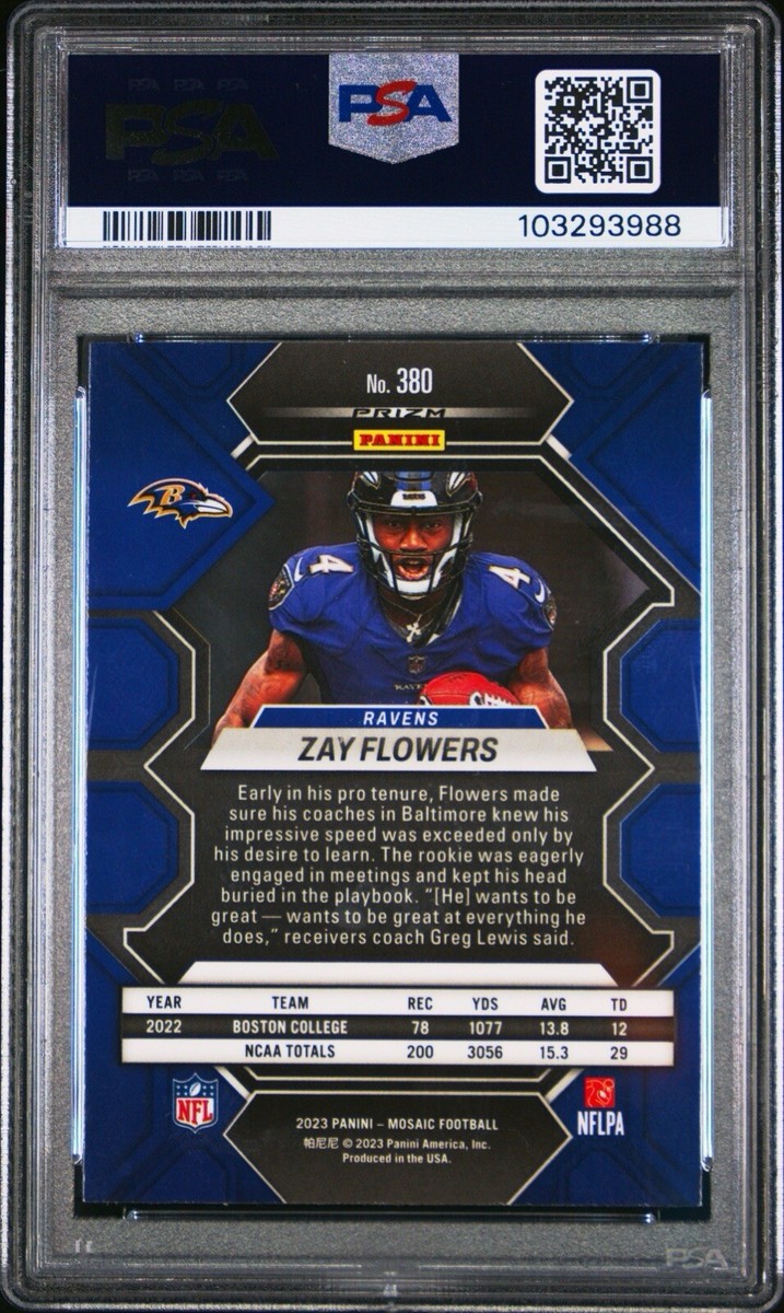 misy*♡ 2023 Panini Mosaic - Rookies Zay Flowers #380 Red Sparkle
