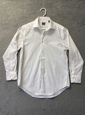 Arrow Shirt Mens 16 32/33 White Slim Casual Button Down Collar/97-11