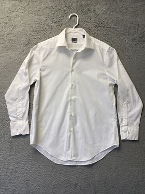 Arrow Shirt Mens 16 32/33 White Slim Casual Button Down Collar/97-11