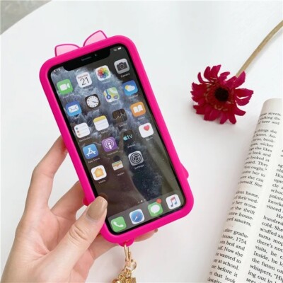 Barbie iPhone 14 PRO MAX Cover With Mirror And Fur Key Chain | eBay