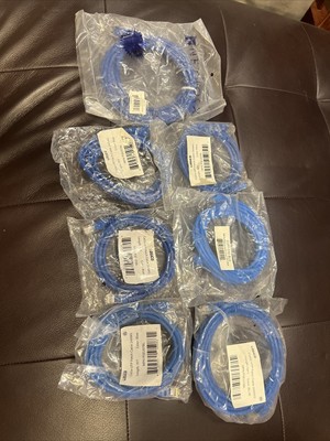 5ft Cat5e Cable Ethernet Lan Network RJ45 Patch Cord Internet Blue 4 PK+ 3 10 FT
