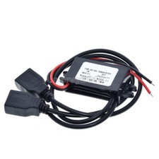 DC-DC Converter Module 12V To 5V Duble USB Output Power Adapter 3A 15W