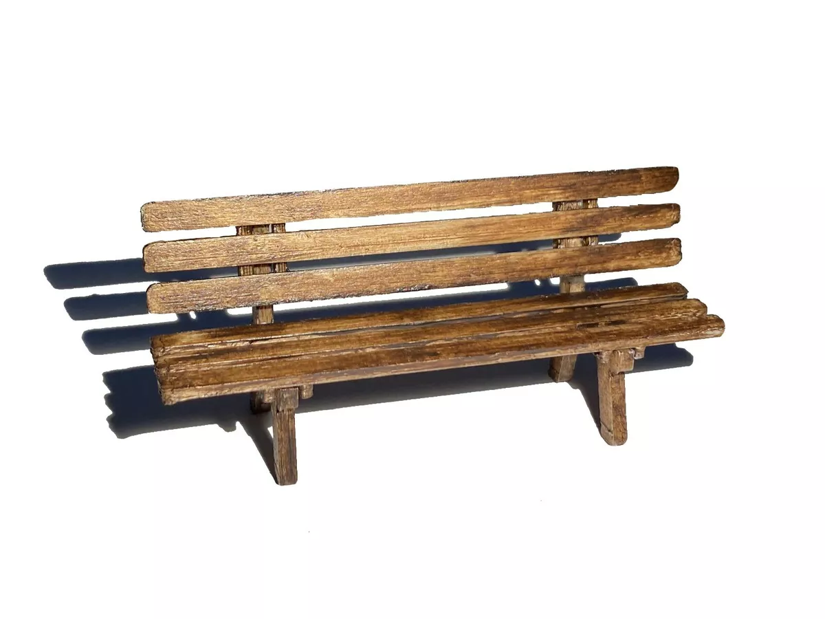 2x Wooden Bench O Guage Model Railway Accessories Platform Train Scenery