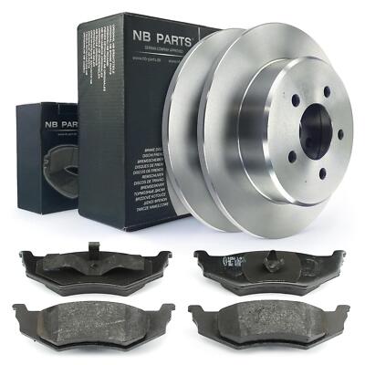 Bremsscheiben 290mm voll Bremsbeläge hinten für Chrysler Voyager IV RS 3.8 2.8